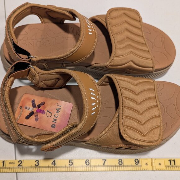 ONCAI Walking Ortho Hiking Sandal Khaki/Beige Women’s Shoes Size 12 Sandals - Picture 14 of 15